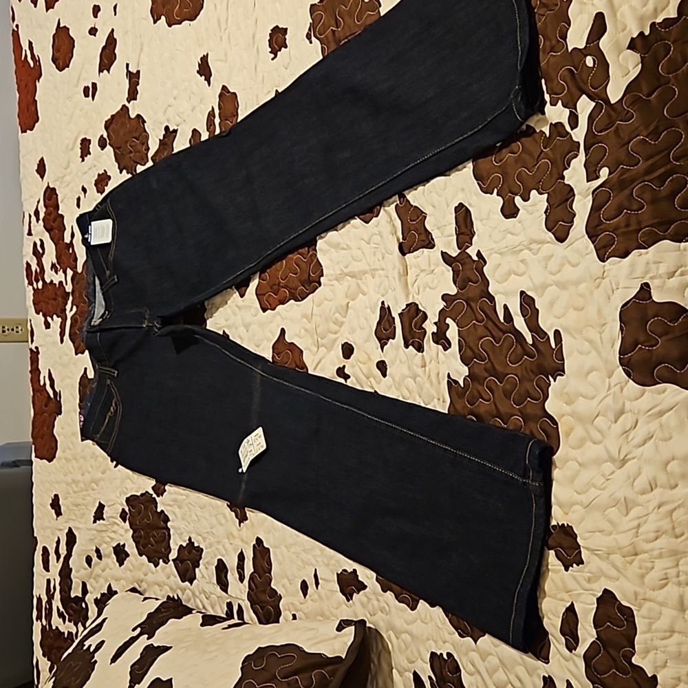 Dark Blue Wrangler Q-Baby Bootcut Jeans